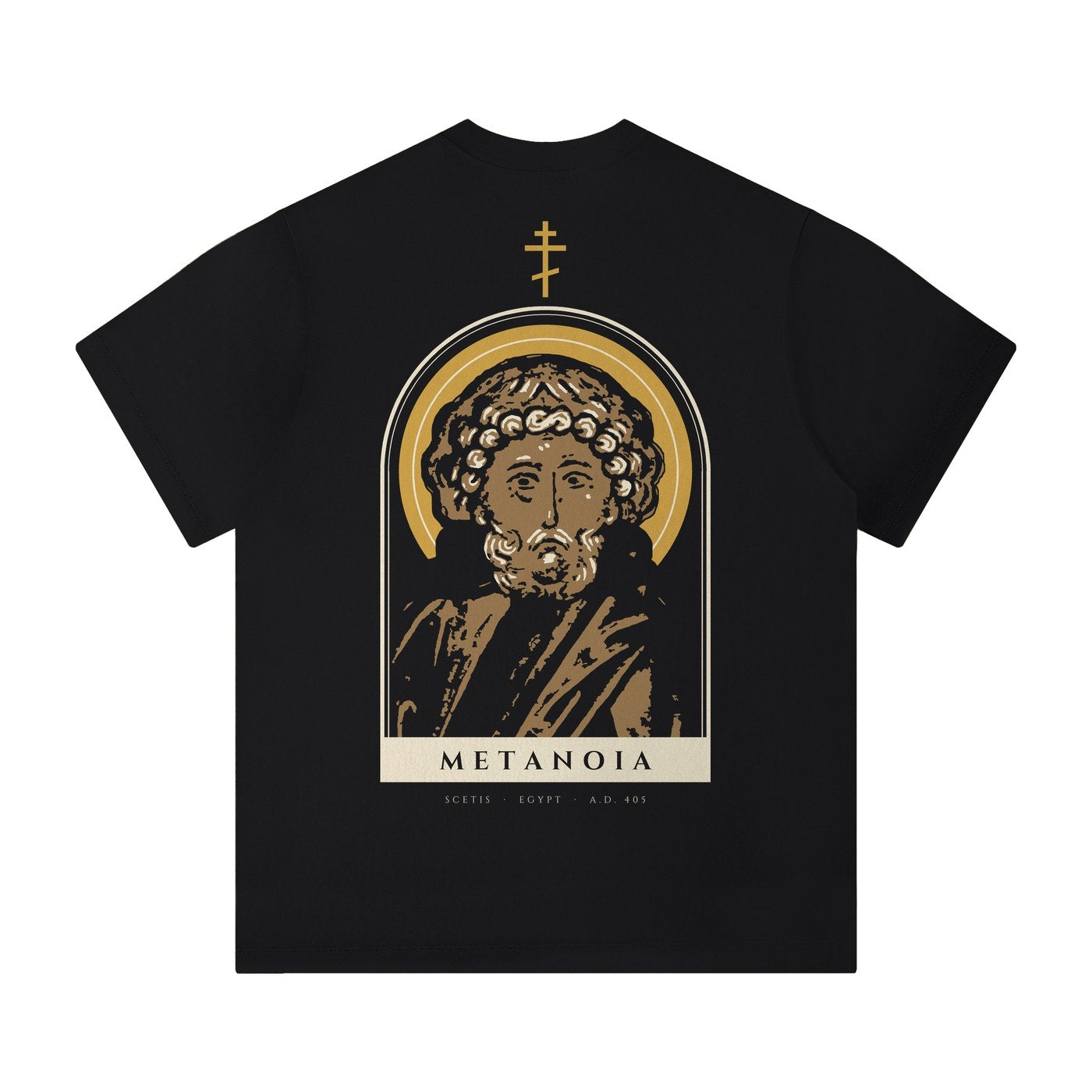 Metanoia tee, black, back