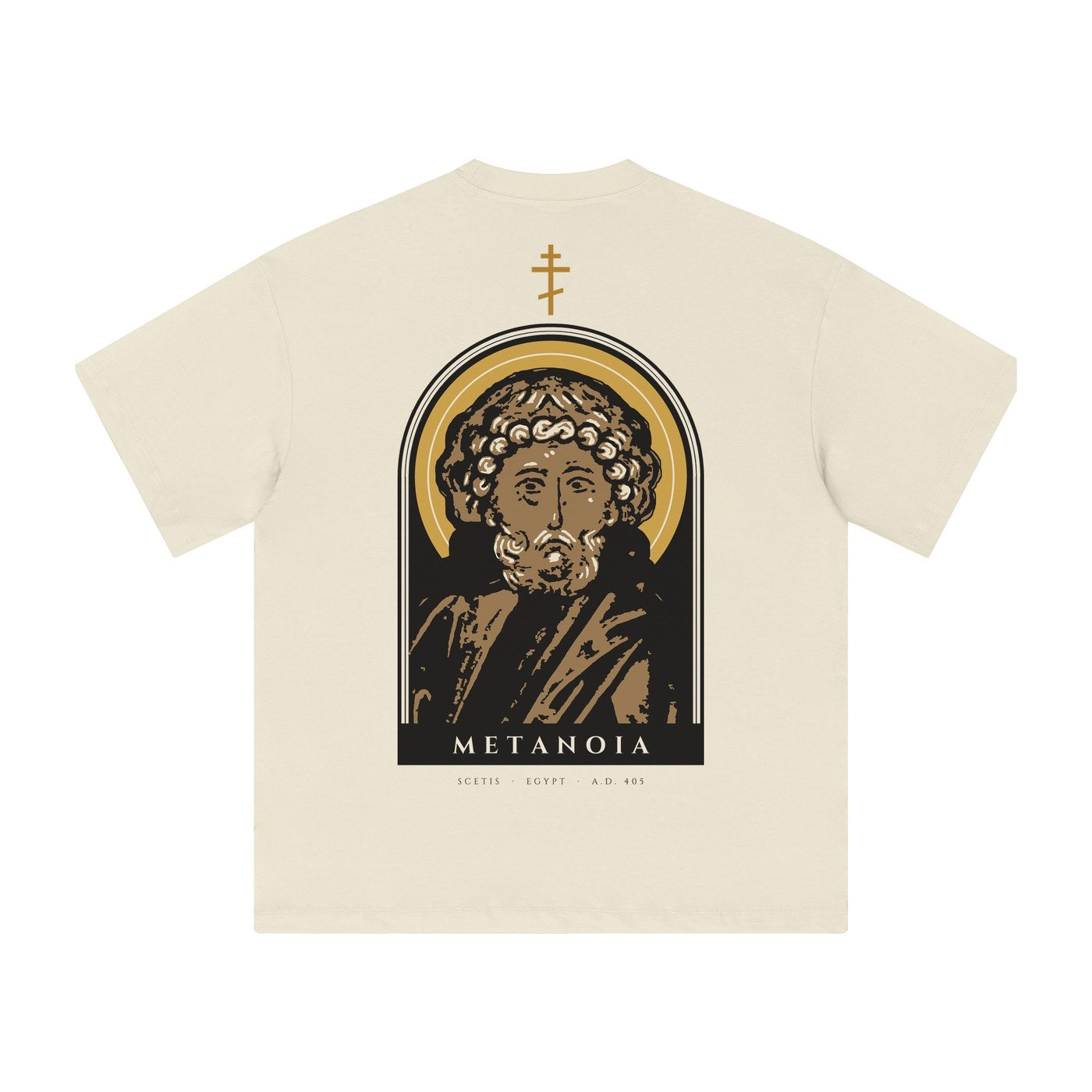 Metanoia tee, cream, back